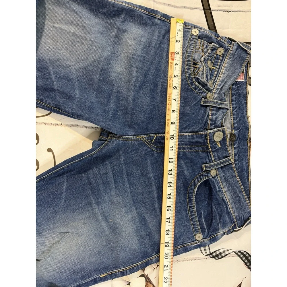 Vintage True Religion Skinny Jeans Womens 30 Dark Wash Flap Pocket Y2K